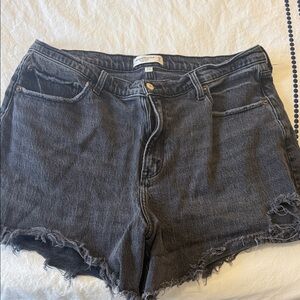 Abercrombie & Fitch Black Denim Shorts
